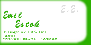 emil estok business card