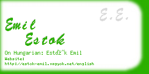 emil estok business card